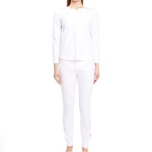 Morgan Lane Women's White Long Sleeve Pajama Set